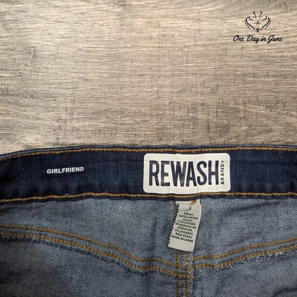 Rewash Girlfriend Denim Shorts Size 2 - Picture 2 of 7